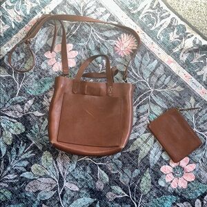 Madewell deep tan Crossbody Bag with wallet